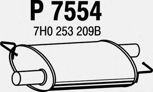 Средний глушитель выхлопных газов