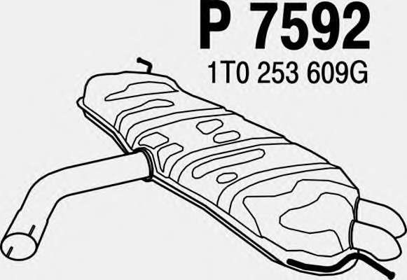 Глушитель выхлопных газов конечный