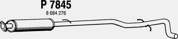 Средний глушитель выхлопных газов