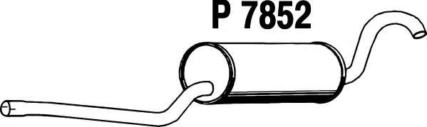 Средний глушитель выхлопных газов