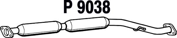 Средний глушитель выхлопных газов