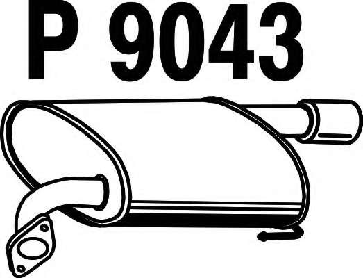 Глушитель выхлопных газов конечный