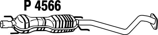 Средний глушитель выхлопных газов