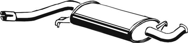 Средний глушитель выхлопных газов