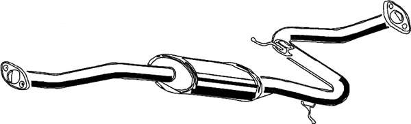 Средний глушитель выхлопных газов