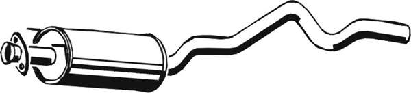 Средний глушитель выхлопных газов