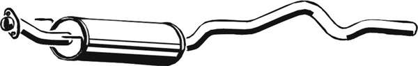 Средний глушитель выхлопных газов