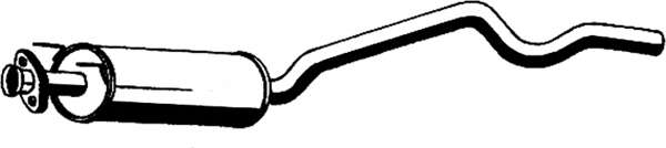 Средний глушитель выхлопных газов