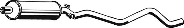 Средний глушитель выхлопных газов
