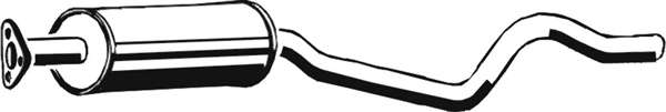 Средний глушитель выхлопных газов
