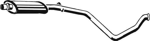 Средний глушитель выхлопных газов