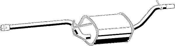 Средний глушитель выхлопных газов