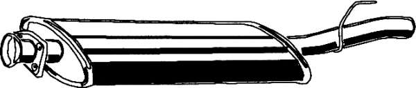 Средний глушитель выхлопных газов