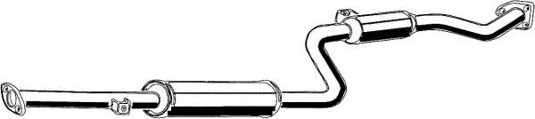 Средний глушитель выхлопных газов