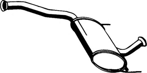 Средний глушитель выхлопных газов