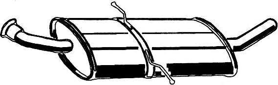 Средний глушитель выхлопных газов