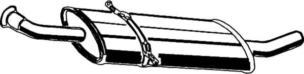 Средний глушитель выхлопных газов