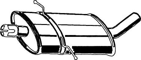 Средний глушитель выхлопных газов