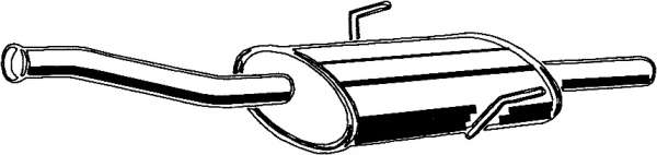 Средний глушитель выхлопных газов