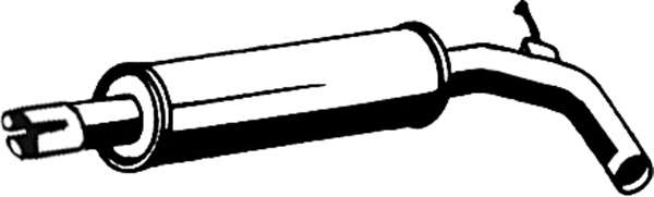 Средний глушитель выхлопных газов