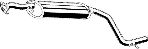 Средний глушитель выхлопных газов