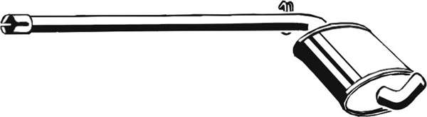 Средний глушитель выхлопных газов