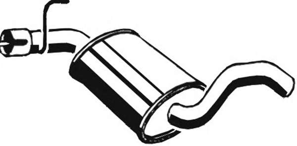 Средний глушитель выхлопных газов