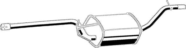 Средний глушитель выхлопных газов