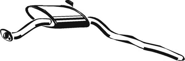 Средний глушитель выхлопных газов