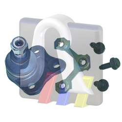 Опора кульова (передня/знизу/L) Audi A3/Seat Toledo/Leon/Skoda Octavia/VW Golf IV 96-10