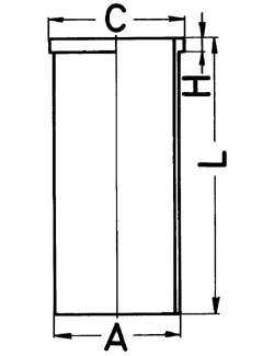 Гільза поршнева MB (W123) 76-79/T2 68-80 OM615 (d=87mm)