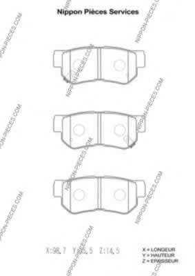 Комплект тормозных колодок, дисковый тормоз