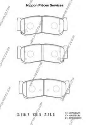 Комплект тормозных колодок, дисковый тормоз