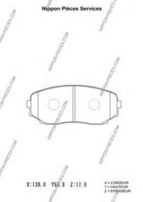 Комплект тормозных колодок, дисковый тормоз