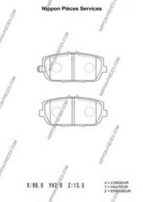 Комплект тормозных колодок, дисковый тормоз