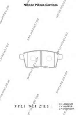 Комплект тормозных колодок, дисковый тормоз