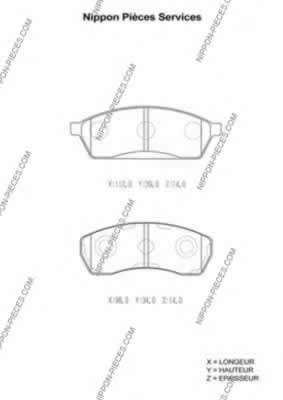 Комплект тормозных колодок, дисковый тормоз