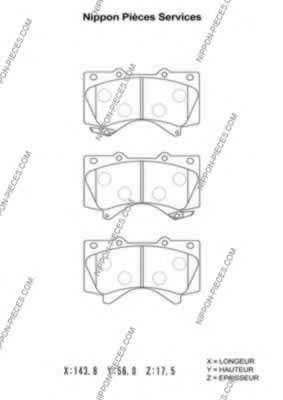 Комплект тормозных колодок, дисковый тормоз