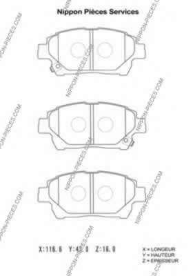 Комплект тормозных колодок, дисковый тормоз