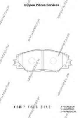 Комплект тормозных колодок, дисковый тормоз