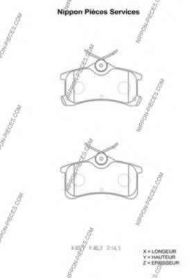 Комплект тормозных колодок, дисковый тормоз