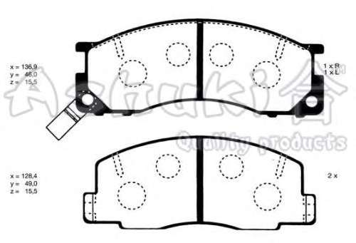 Комплект тормозных колодок, дисковый тормоз