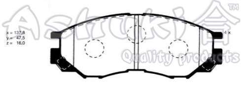 Комплект тормозных колодок, дисковый тормоз