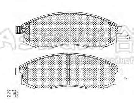 Комплект тормозных колодок, дисковый тормоз