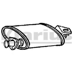 Средний глушитель выхлопных газов