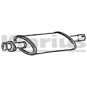 Средний глушитель выхлопных газов