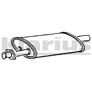 Средний глушитель выхлопных газов