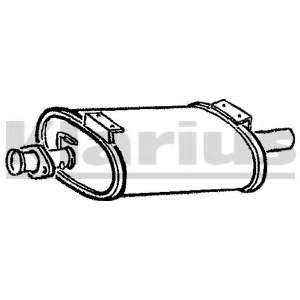 Средний глушитель выхлопных газов