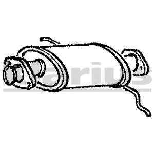 Средний глушитель выхлопных газов