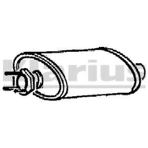 Средний глушитель выхлопных газов